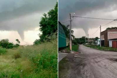 Video: así se veía el tornado que atemorizó a tucumanos del sur