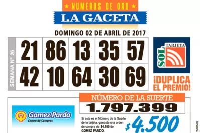 Los Números de Oro de LA GACETA