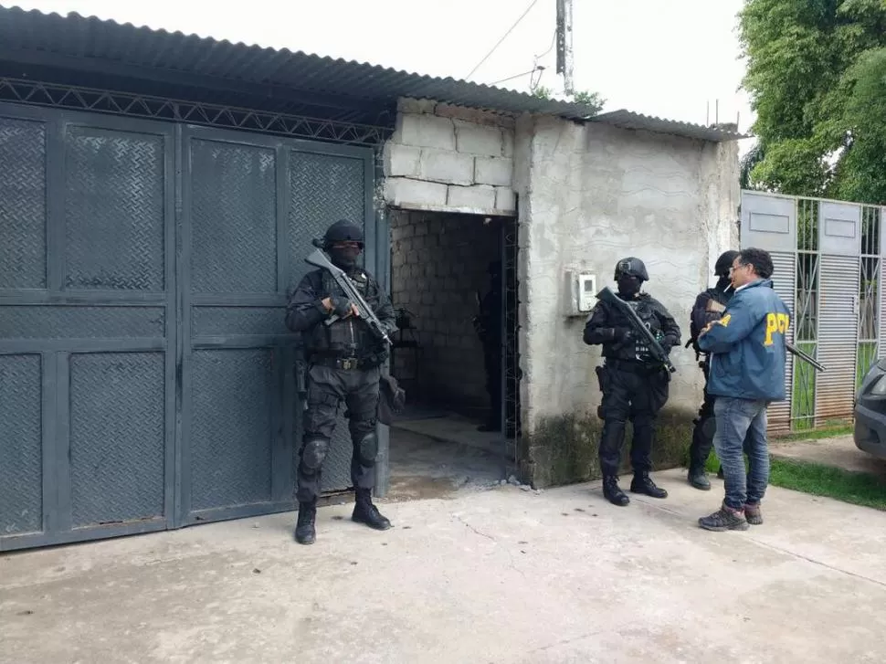 BIEN CUSTODIADO. El domicilio de Villa 9 de Julio donde se encontró droga.  