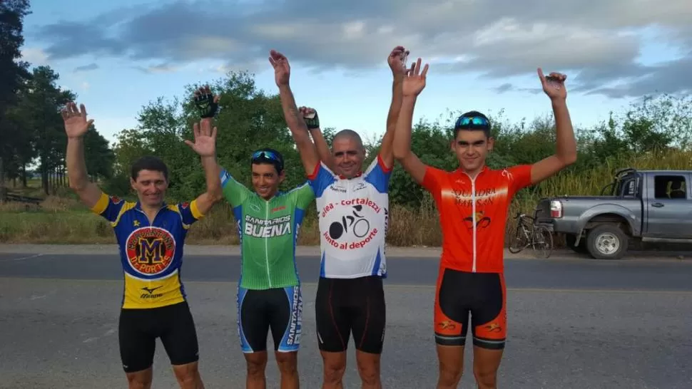 LOS MEJORES. Fanjul, Ibáñez, Castillo y Mena mostraron un muy buen nivel. Asociación Ciclista Tucumana 