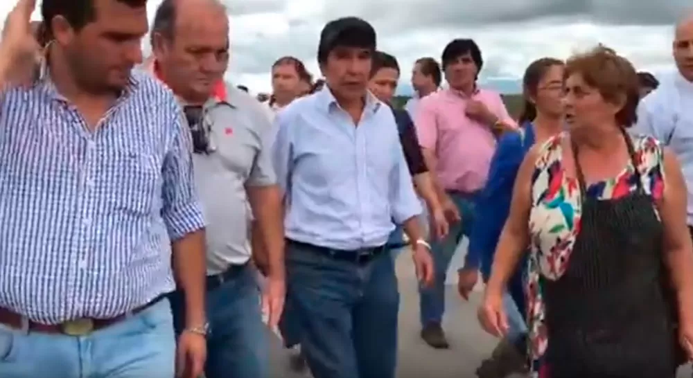 OFUSCADA. Olga se molestó con las autoridades que estuvieron en el sur. CAPTURA DE VIDEO / ECOTUCUMANO