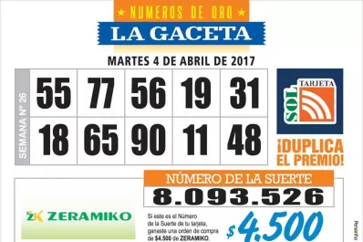 Los Números de Oro de LA GACETA