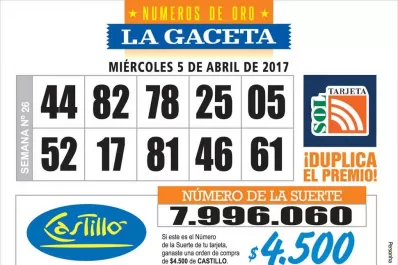 Los Números de Oro de LA GACETA