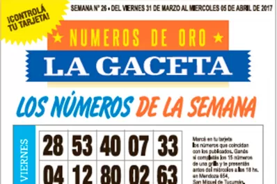La grilla completa de los Números de Oro: ¡hay un pozo de $ 300.000!