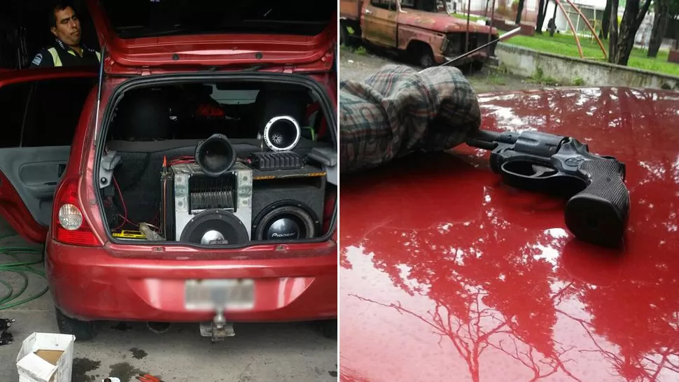 ARMADO. Los policías hallaron un arma calibre 32 debajo del asiento del conductor. 