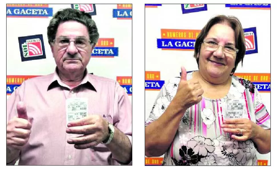 PULGARES ARRIBA. Jorge Luis Pedraza y Mercedes Díaz, felices. 