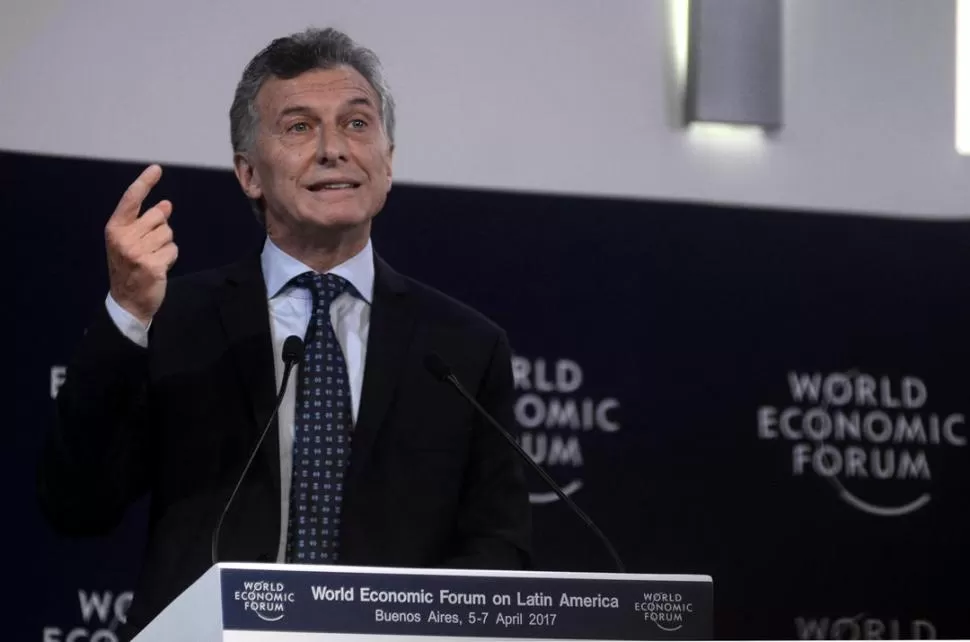 CONTUNDENTE. Mauricio Macri aseguró que el Gobierno tuvo éxito a la hora de bajar la inflación y señaló que “hace siete meses que crece el trabajo formal”. dyn