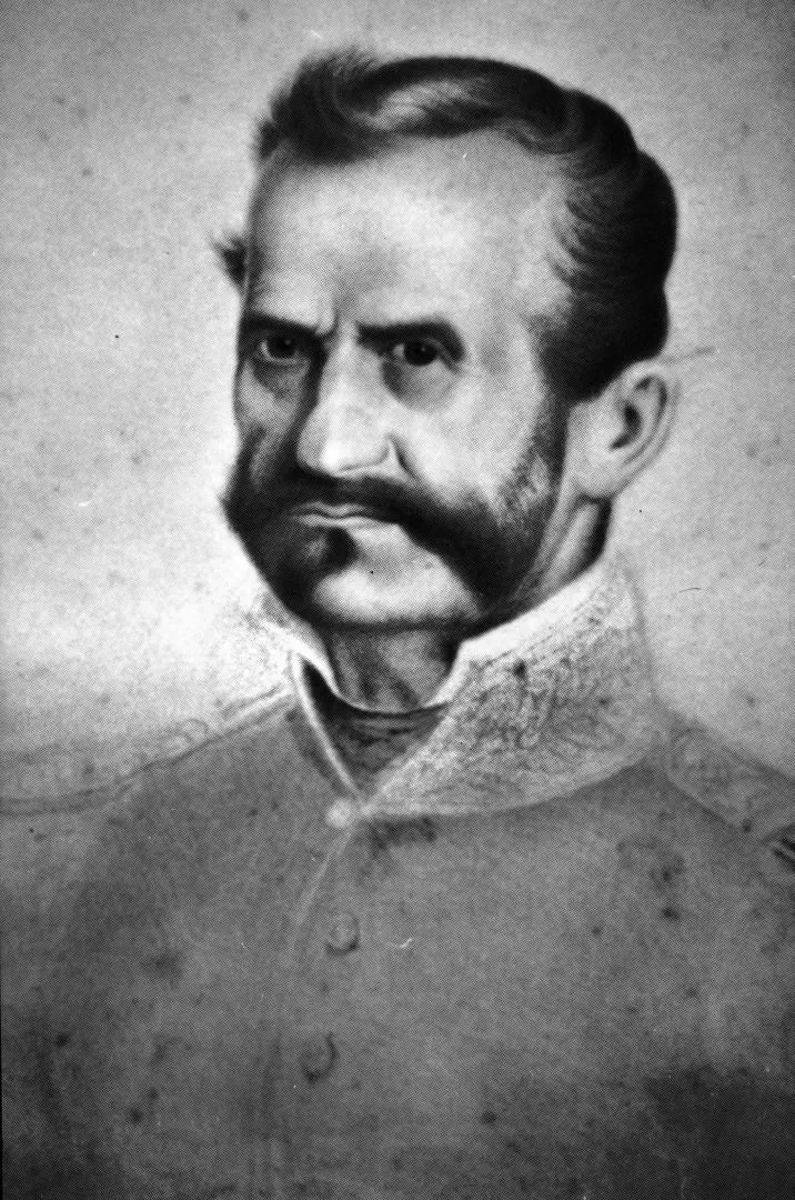 GREGORIO ARÁOZ DE LA MADRID. Ignacio Baz dibujó este rostro del guerrero tucumano que cambió de idea en 1840. 