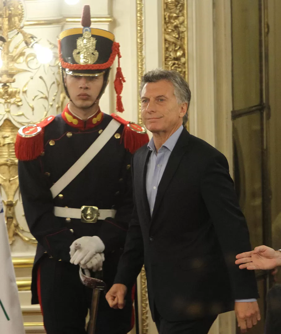 POSTURA. Macri afirmó que la oposición “insiste en volver al pasado”. dyn