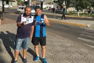 Los hinchas de Atlético que viajaron antes para esperar al equipo en el hotel