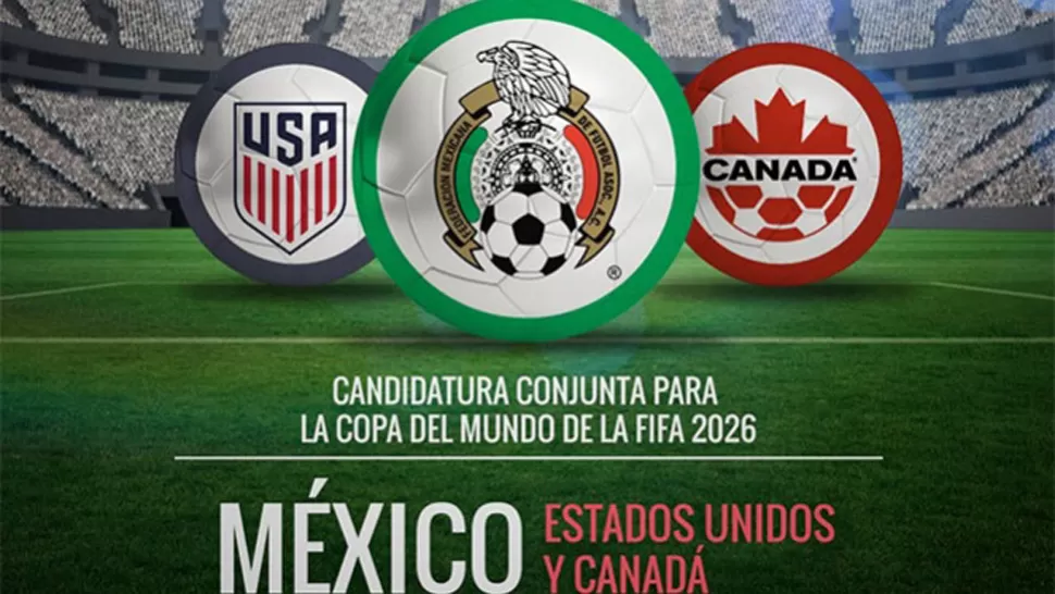 Estados Unidos, México y Canadá oficializaron una candidatura conjunta para organizar el Mundial de 2026