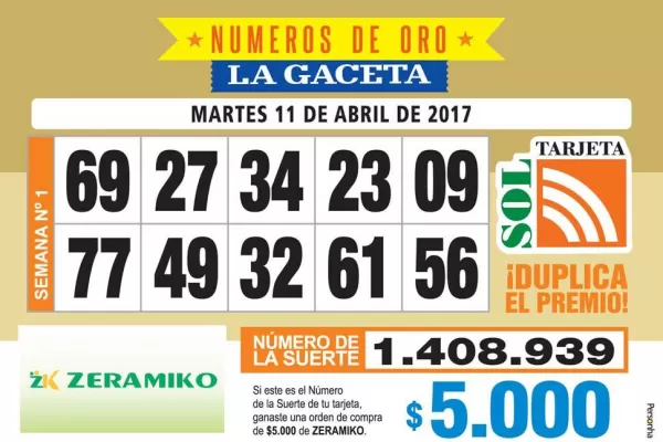 Los Números de Oro de LA GACETA