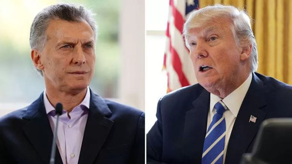 MAURICIO MACRI Y DONALD TRUMP. Los presidentes se reunirán a fin de mes. FOTO TOMADA DE INFOBAE