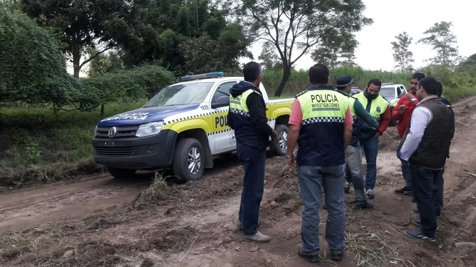 OPERATIVO. La Policía buscó al sospechoso en distintos parajes y casas del sur de la provincia. FOTO ENVIADA POR WHATSAPP