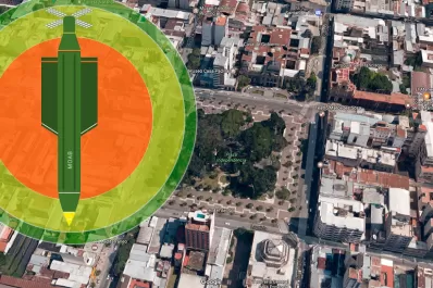 Interactivo: cómo sería el impacto si en Tucumán cayera la madre de todas las bombas