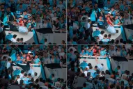 La secuencia de fotos del ataque salvaje que sufrió el hincha de Belgrano