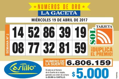 Los Números de Oro de LA GACETA