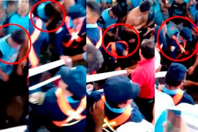 Detuvieron al hincha que le robó las zapatillas a Balbo cuando ya agonizaba en el piso