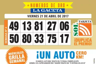 Los Números de Oro de LA GACETA