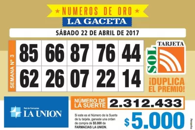 Los Números de Oro de LA GACETA