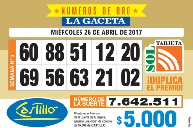 Los Números de Oro de LA GACETA