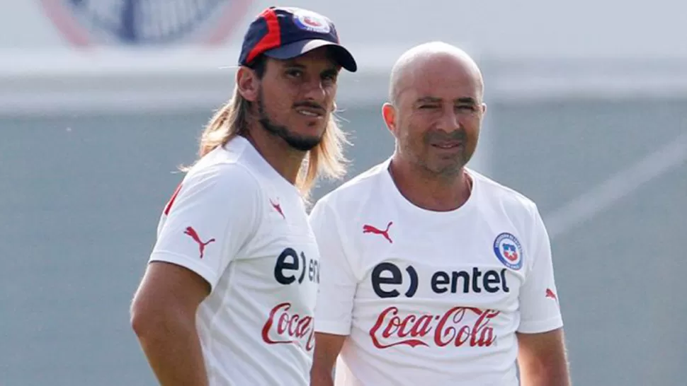 COMPAÑEROS. Sebastián Beccacece y Sampaoli (ARCHIVO)