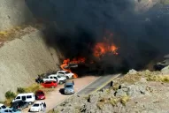 Nueve autos particulares se incendiaron cerca de la ruta del Rally Mundial