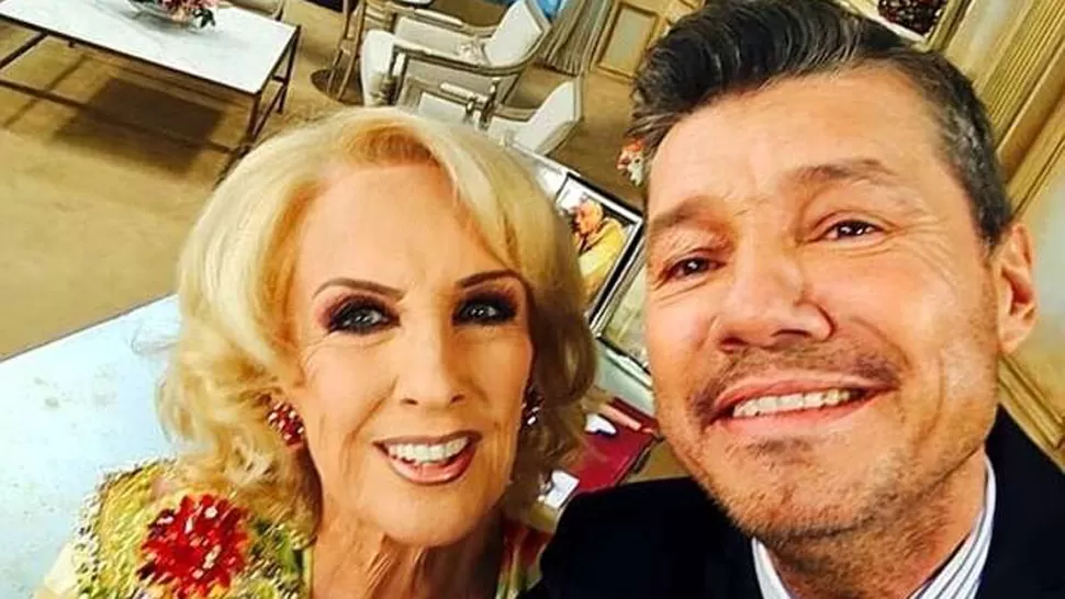 MIRTHA LEGRAND Y MARCELO TINELLI. En el último almuerzo juntos. FOTO TOMADA DE CLARIN.COM