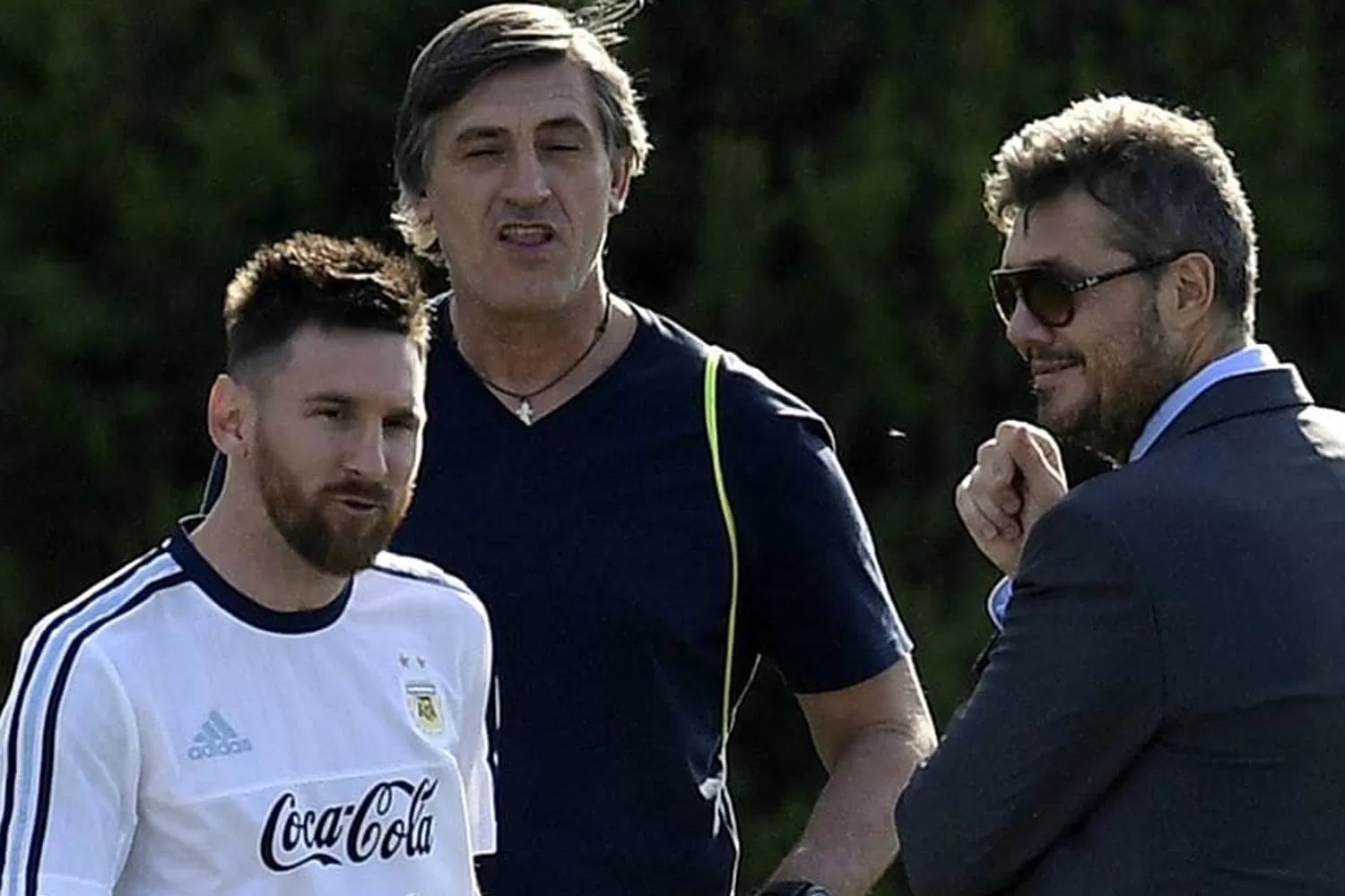 LIONEL MESSI Y TINELLI (ARCHIVO)