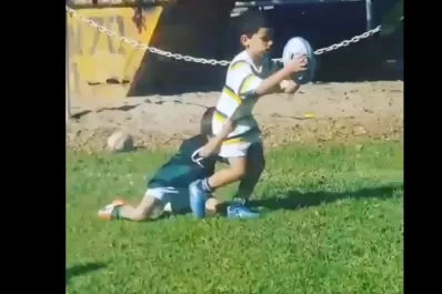 Video: el pequeño e imparable rugbier tucumano que sorprende a todos