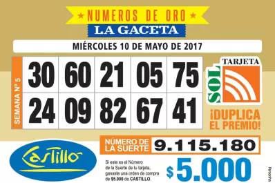 Los Números de Oro de LA GACETA