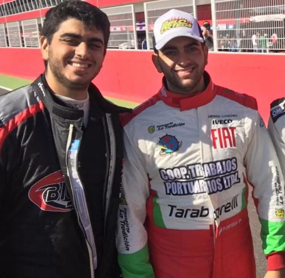 INCANSABLES. Bernardo, que no pudo viajar, y Pablo aman la competencia.  