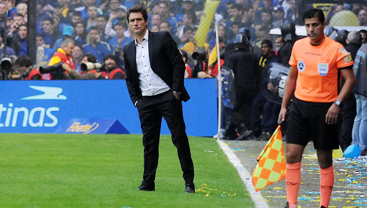 Guillermo Barros Schelotto, durante el partido. FOTO DE DYN.