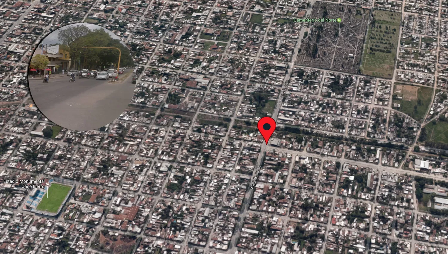 NOCHE DE FURIA. El joven herido fue intervenido quirúrgicamente y su estado era reservado. FOTO TOMADA DE MAPS.GOOGLE.COM