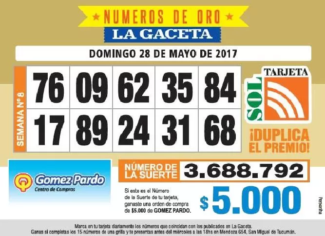 Los Números de Oro de LA GACETA