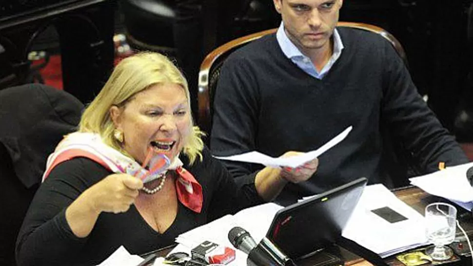 ELISA CARRIÓ. La diputada, durante una sesión del Congreso. ARCHIVO