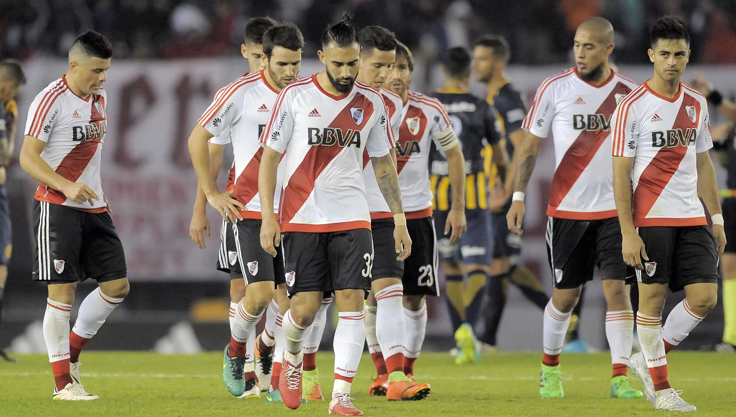 EL FAVORITO. River, tras su último partido ante Central. DYN