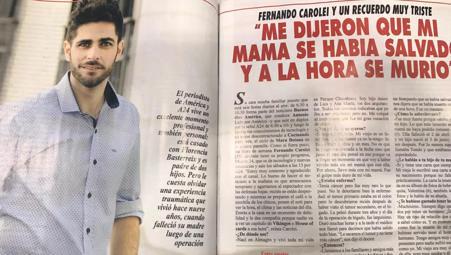 LA ENTREVISTA DE PRONTO. Facundo Carolei, panelista del programa. FOTO TOMADA DE TN.COM.AR