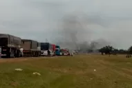 Luego de casi tres horas, los bagayeros levantaron el corte en la ruta 9