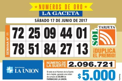 Los Números de Oro de LA GACETA