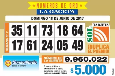 Los Números de Oro de LA GACETA