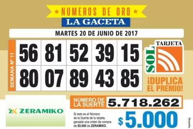 Los Números de Oro de LA GACETA