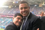 Copa Confederaciones: Maradona asistió a la final y posó con Ronaldo