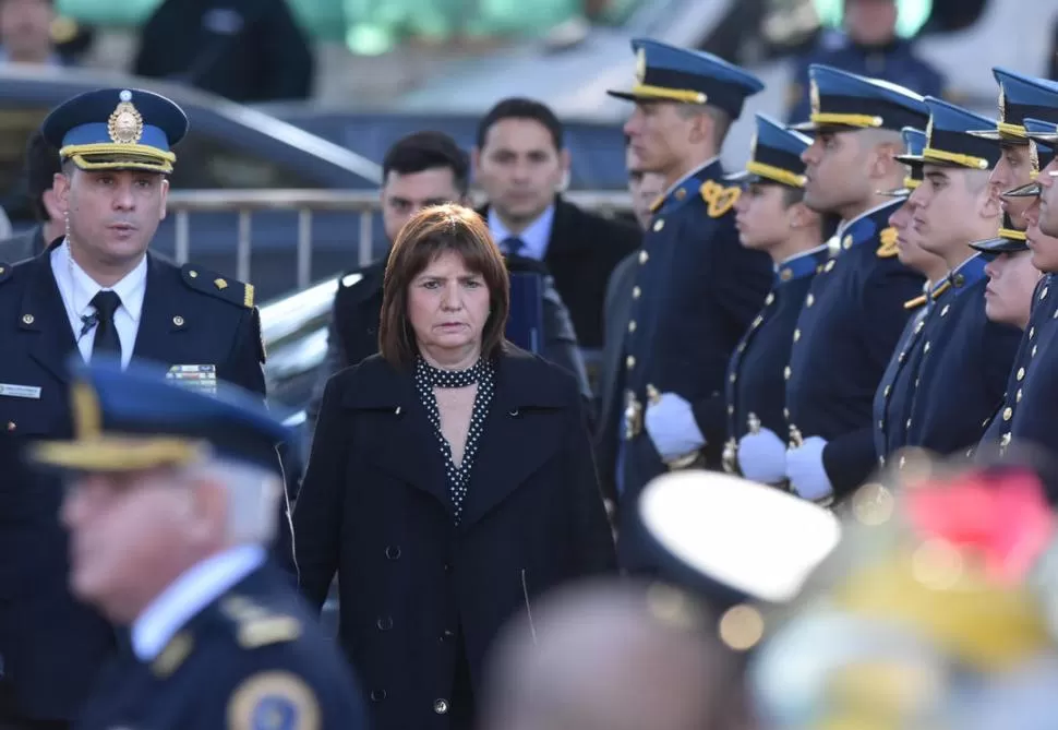 MINISTRA DE SEGURIDAD. Bullrich dijo que trabajan todos los días para desarticular las bandas delictivas. Dyn