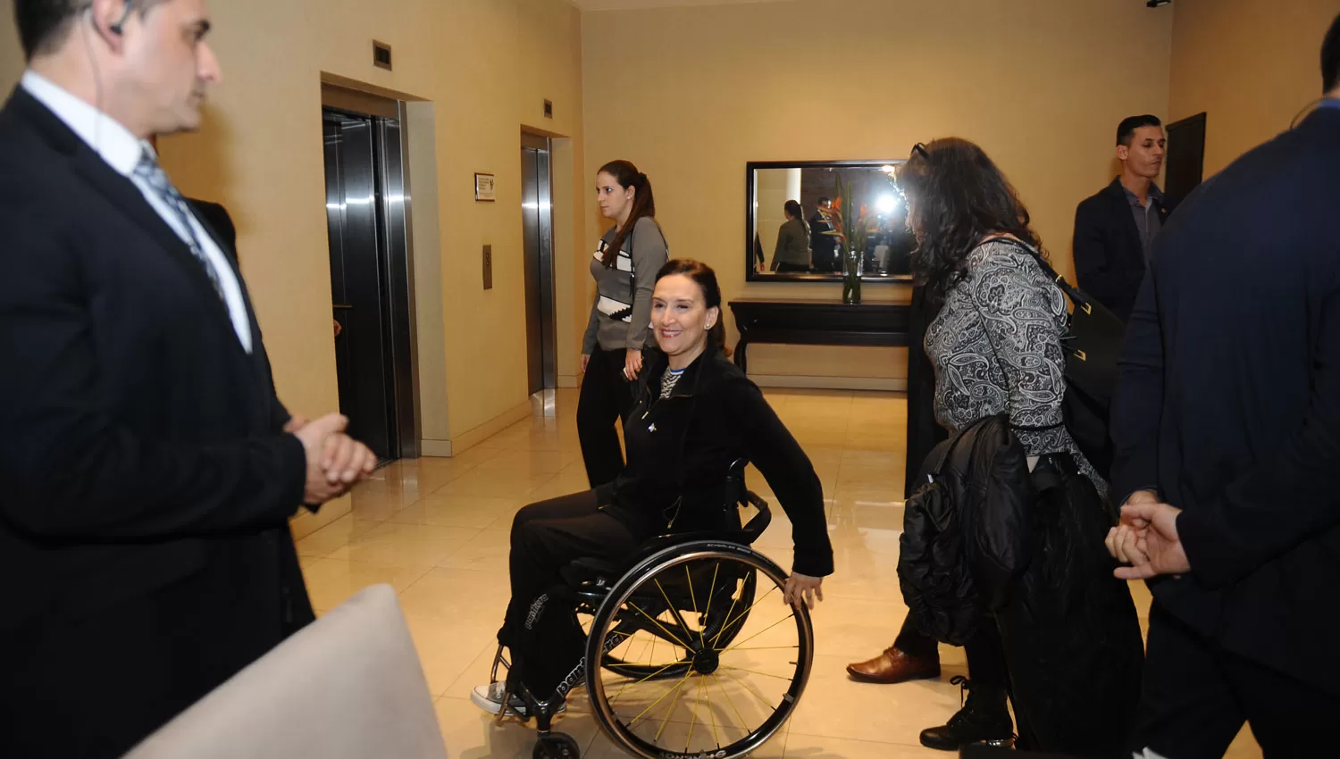 GABRIELA MICHETTI. La vicepresidenta, en el hotel donde se hospeda. LA GACETA / OSVALDO RIPOLL