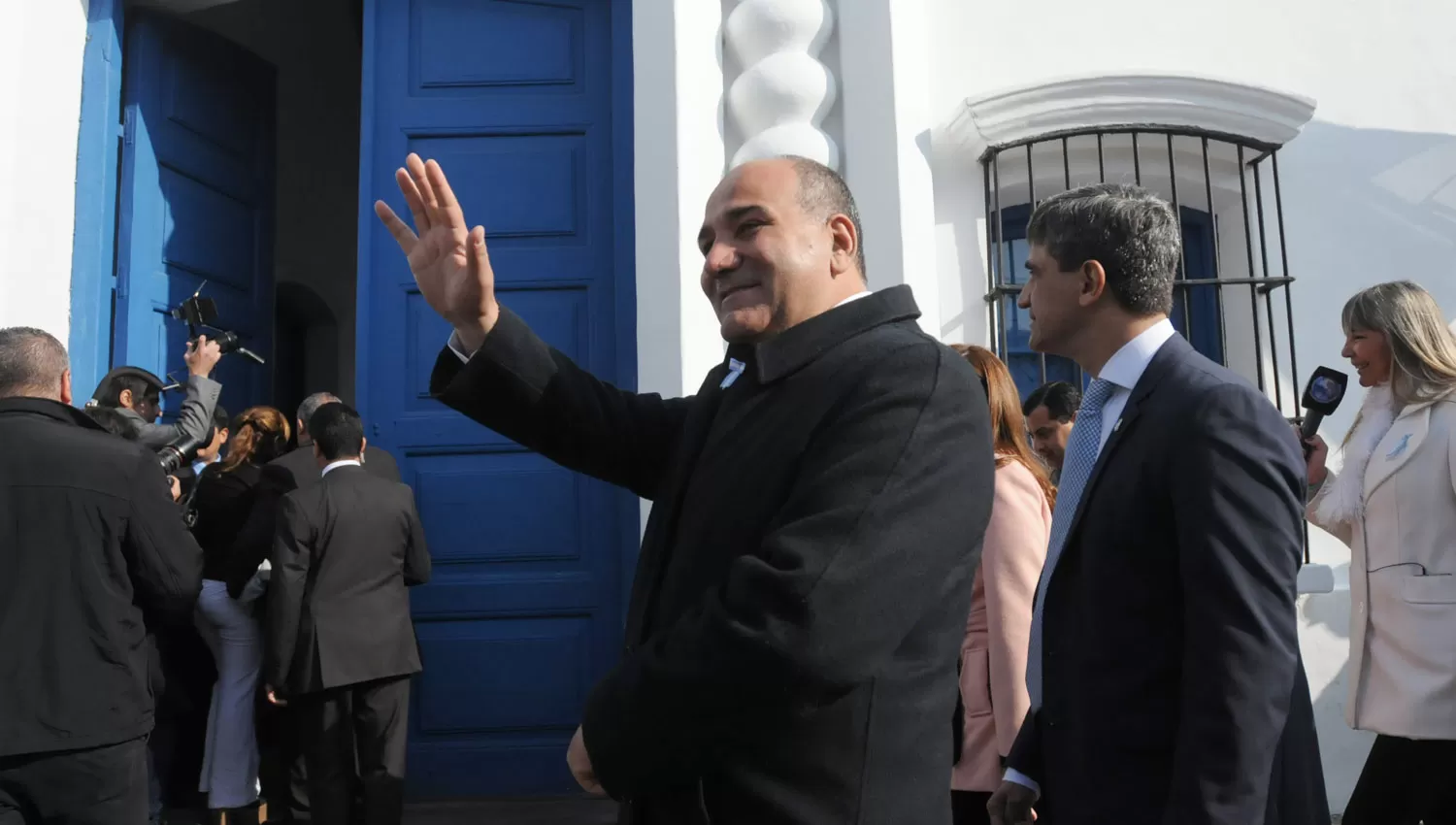 EN LA CASA HISTÓRICA. EL gobernador Juan Manzur, ayer, durante los festejos por el Día de la Independencia. LA GACETA / ANALÍA JARAMILLO