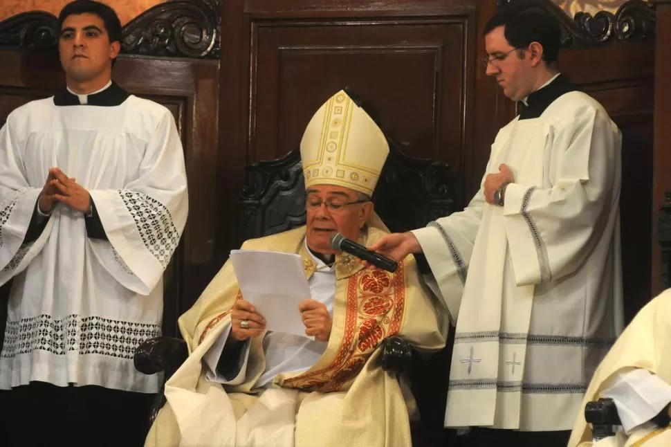 CONTUNDENTE. Monseñor Alfredo Zecca declaró en emergencia a la educación y bregó por el bien común. la gaceta / fotos de analía jaramillo