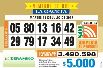 Los Números de Oro de LA GACETA