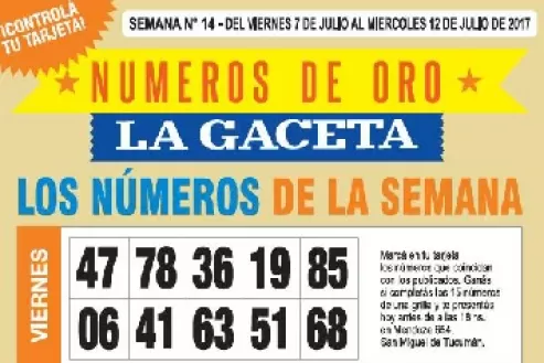La grilla completa de los Números de Oro