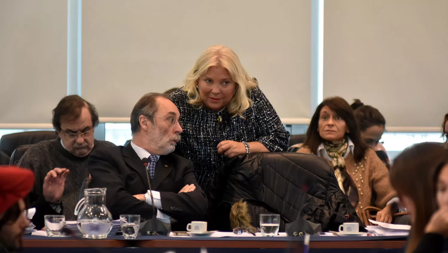 DEBATE. Carrió, en el debate de la comisión. DYN